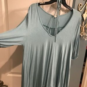 Turquoise neck tie top